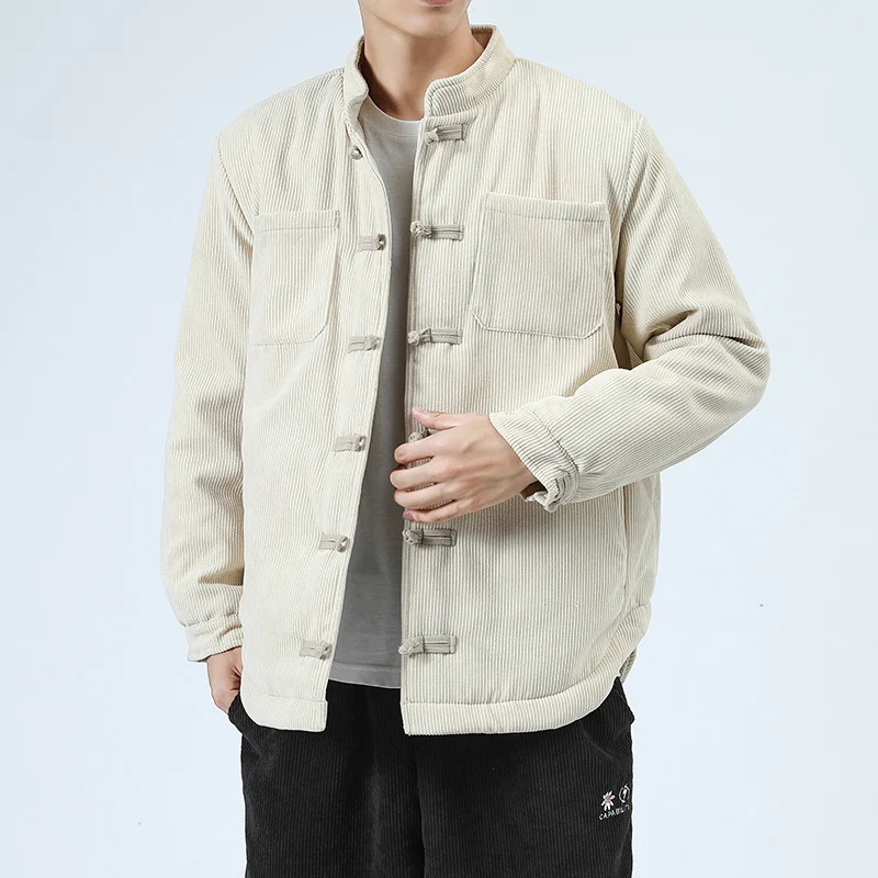 Cappotto casual da uomo in cotone imbottito con fibbia, perfetto per l'uso quotidiano, caldo e confortevole, ideale per l'inverno. — foto 2