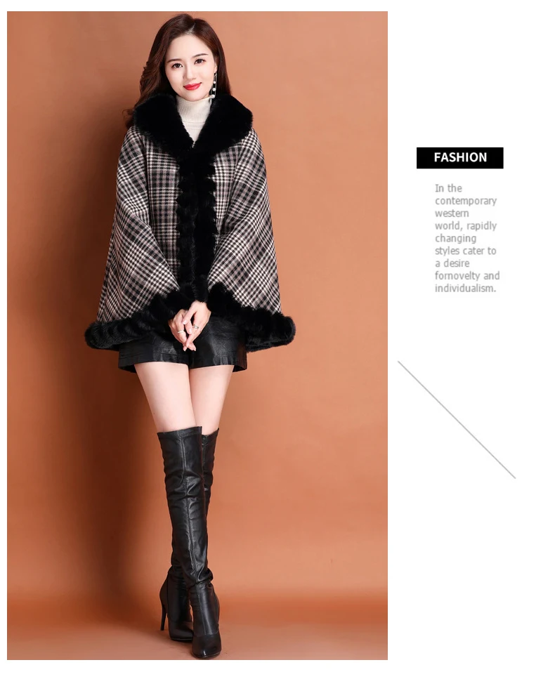 Title 11, Womens Cape and Shawl Coat, Thickened Cloak, W...