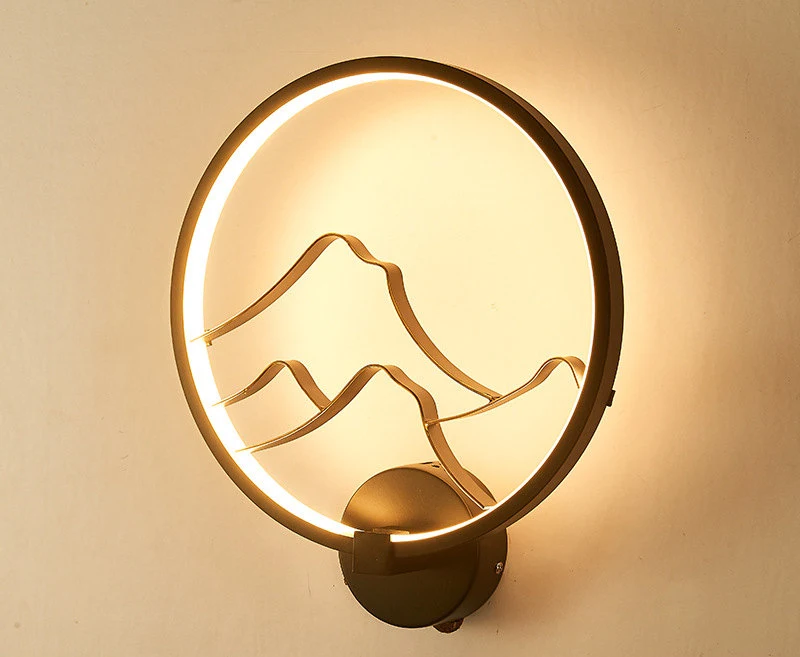 Simple Chinese Style Mural LED Wall Lamp for Living Room, Bedroom, and Bedside. New Chinese design, warm light, creates — photo 5