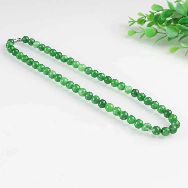 Pulseira verde seca e colar de jade frio — Beleza natural para um visual fresco e sofisticado — Desfrute da serenidade e do estilo único. — foto 4