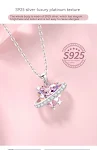 Colar Love Planet Prata 925 Coração Delicado Corrente Clavícula Joia Feminina Presente Ideal para Expressar Amor Elegância e Charme Diário — foto 5