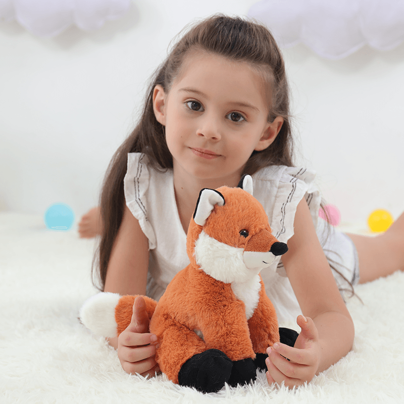 Simpatico Peluche Volpe Regalo Bambola Rilassante Morbido Giocattolo per Bambini e Neonati Perfetto per Giocare e Dormire Compagno Coccoloso — foto 5