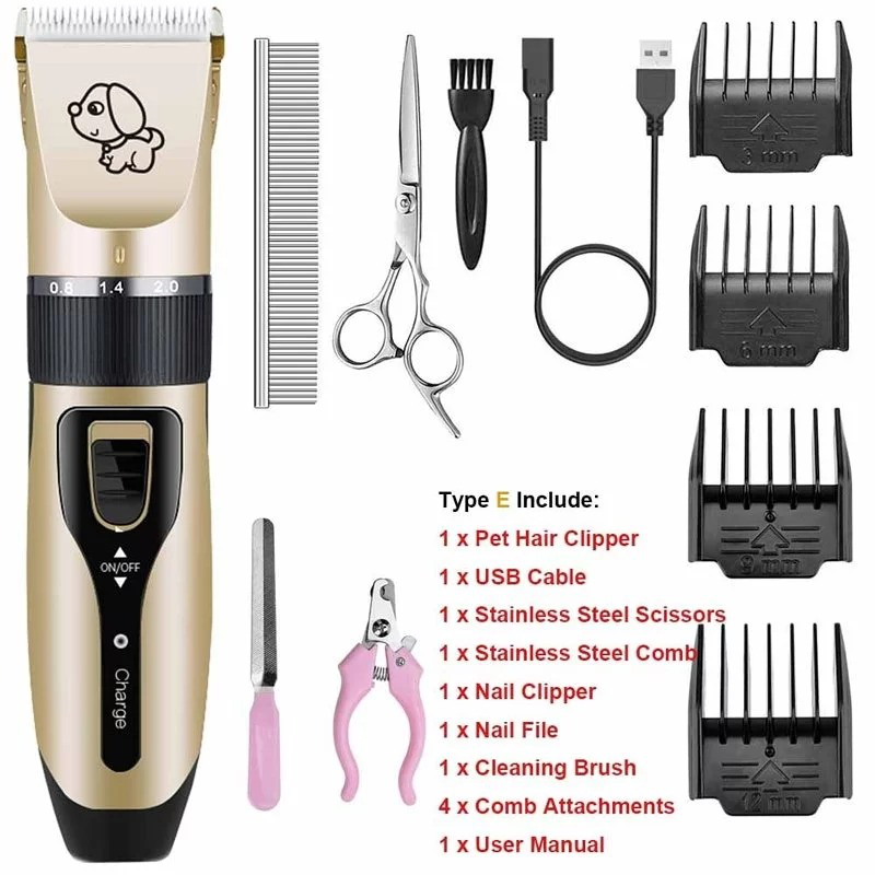 Rechargeable and quiet pet shaver for dogs and cats. Easy and stress-free grooming with sharp blades and low noise opera — photo 1