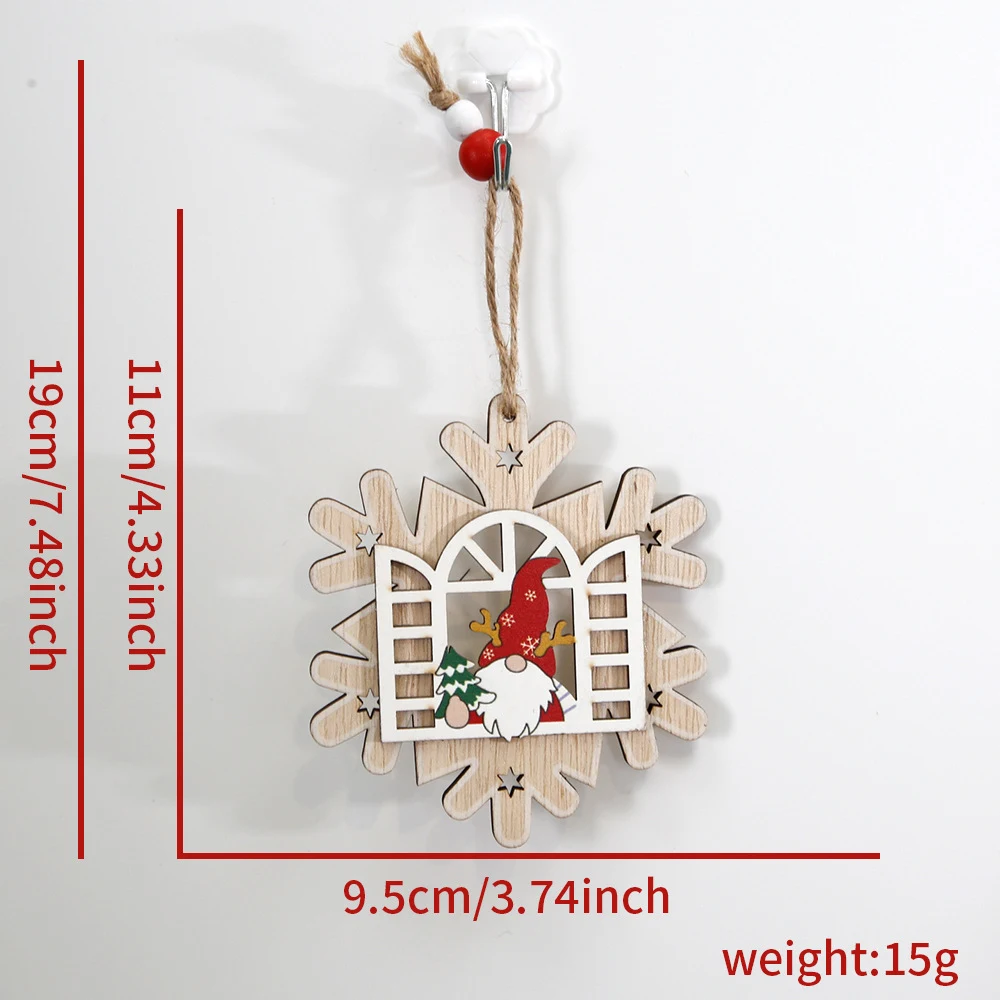 New Wooden DIY Christmas Tree Ornaments for Windows, Elderly Decorations, Craft and create your own unique Christmas win — photo 3
