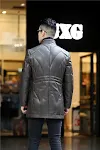 Haining men's leather down jacket, ultimate winter warmth. Experience luxury leather and superior insulation for cold we — photo 4