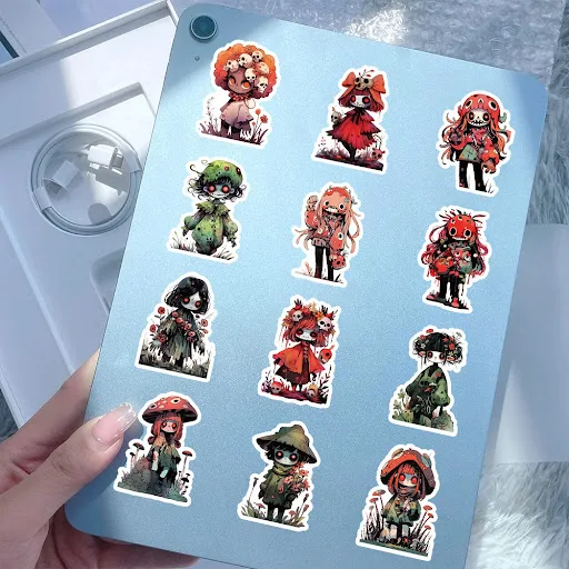 Title 4, Little Zombie Stickers Horror Scarecrow Phone C...