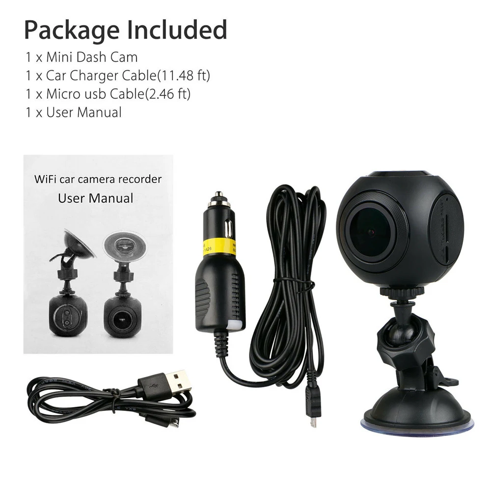 Mini Câmera de Painel para Carro WiFi FHD 1080P GPS com Sensor G e Visão Noturna. Grave seus trajetos com segurança e qualidade. — foto 5