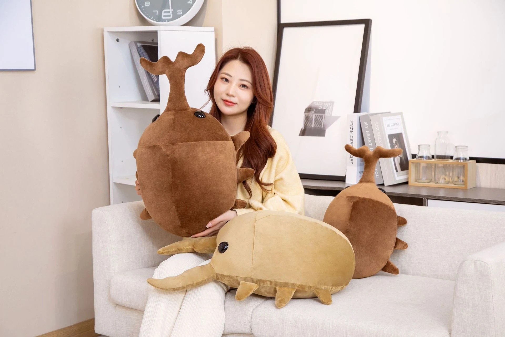 Insekt Serie Plüschtier Kissen Käfer Japanischer Nashornkäfer Giraffen Schaufel Große Puppe Kuscheliges Spielzeug & Dekor — foto 6