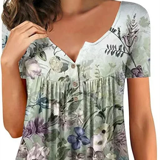 Title 3, T-shirt estiva stampata in 3D da donna