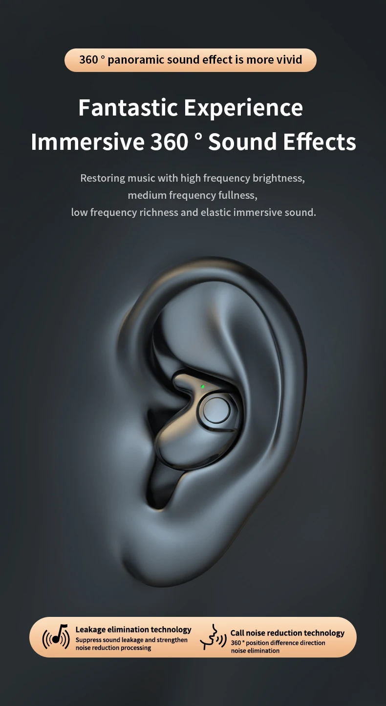 Title 7, Cuffie Bluetooth wireless, auricolari, indossab...