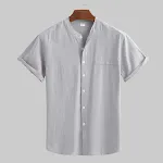 Loose cotton and linen short sleeve shirt for ultimate comfort and breathability. Perfect for warm weather, offering a r — photo 9