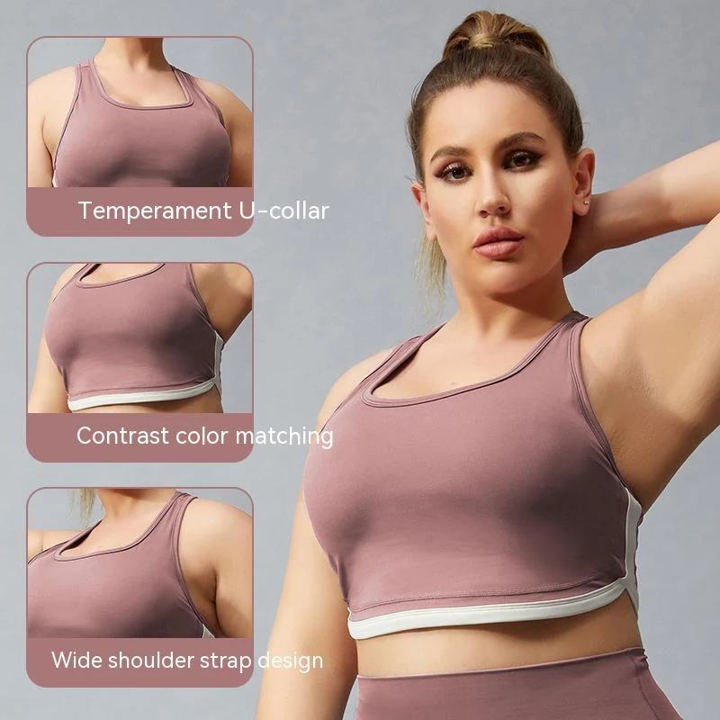 Women's Fashion Simple Solid Color Yoga Beauty Back Bra Comfortable Support Perfect for Yoga Workouts and Everyday Wear — photo 4