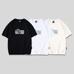 Impressão de cartas Camiseta de mangas curtas Summer masculino nova marca moderna de camiseta de meia mangas solta — foto 2