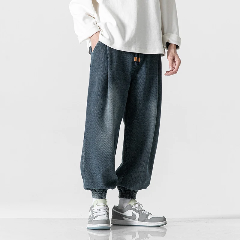 Retro Washed Jeans Men's Loose Exercise Ankle-tied Comfortable and Stylish for Workouts and Casual Wear Maximum Flexibil — photo 7
