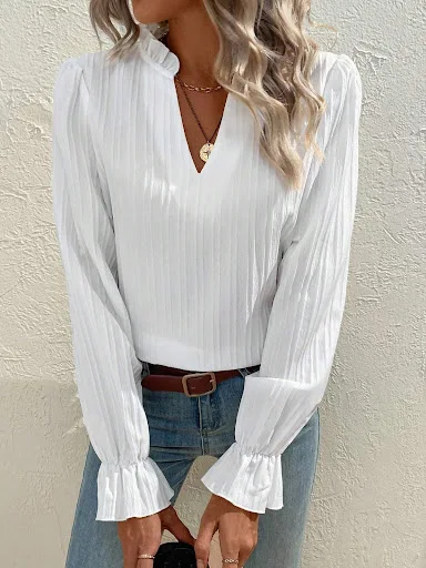 Title 3, Womens Shirt Fashion V-neck Flared Sleeves for...