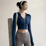 Herfst- en winter yoga jack, hardlopen, sneldrogend, lange mouwen. Ideaal voor yoga en hardlopen. Blijf comfortabel en warm. — foto 10