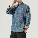 Jaqueta Retrô Estilo Chinês Denim Oferece um visual casual com um toque exótico. Confortável e estilosa, perfeita para uso diário e um estilo único. — foto 2