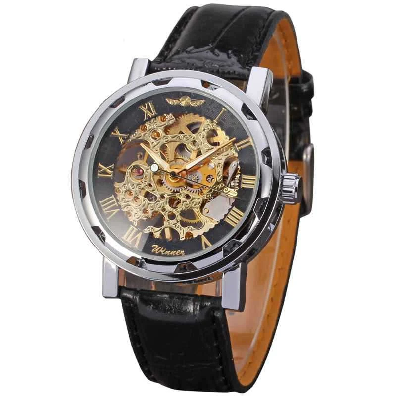Reloj mecánico manual para hombre con correa, totalmente hueco, diseño elegante y duradero, para un estilo único y sofisticado. — foto 11