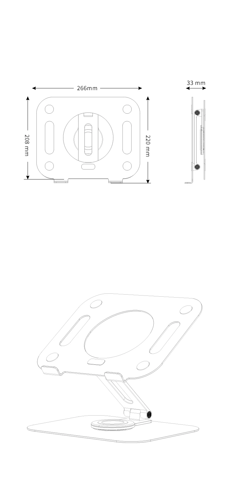 Title 1, Suporte para computador portátil giratório em l...