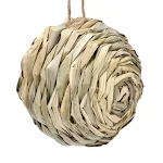 Straw Spherical Round Mouth Outdoor Bird Nest provides a natural, safe, and cozy home for birds in your garden, simple t — photo 5