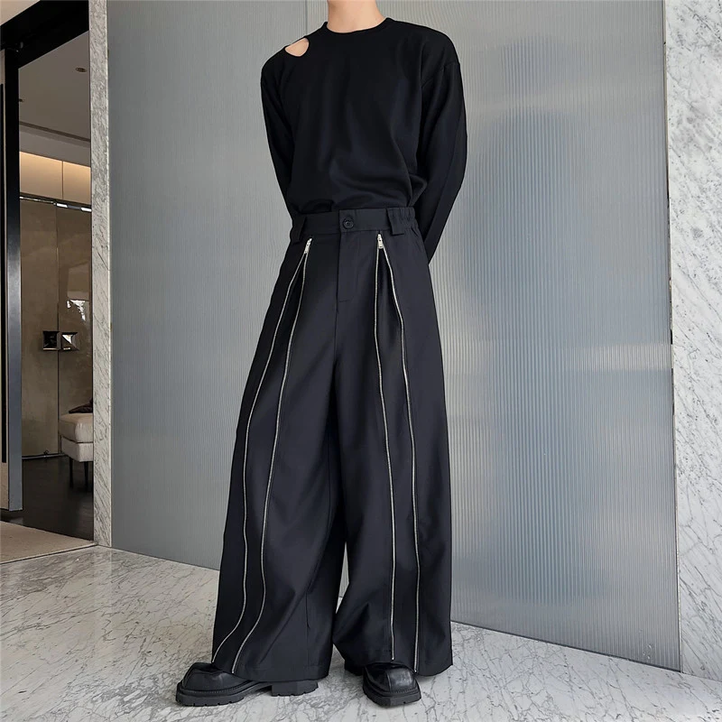 Design Wide Leg Mop Broek voor Heren en Dames – Comfort en Stijl in Één. Ideaal voor een casual en modieuze look. Ervaar ultieme bewegingsvrijheid met deze broek. — foto 1