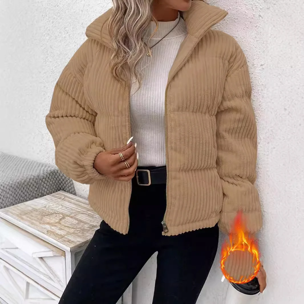 Commute Style Stand Collar New Pure Color Cotton Clothing. Comfortable, stylish, and versatile pure cotton apparel, perf — photo 2