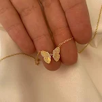 Colar Feminino de Borboleta Elegante e Simples, Combina com Tudo, Adiciona Graça e Estilo ao Seu Visual, Acessório Perfeito. — foto 3