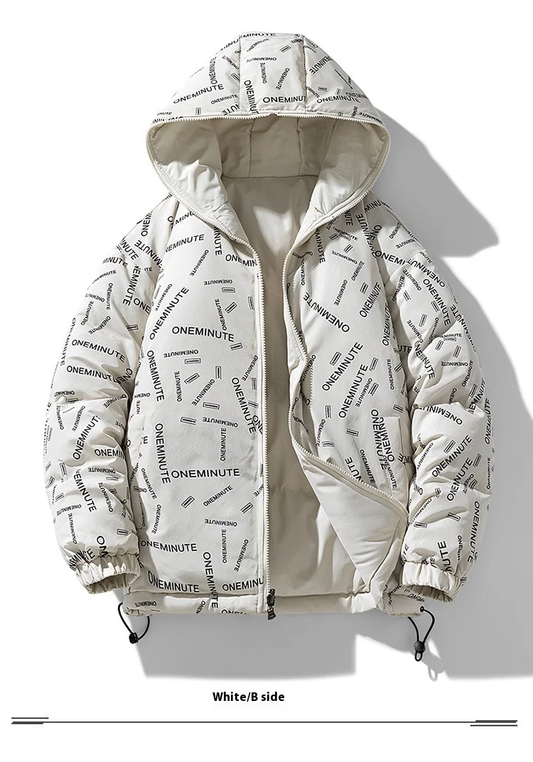 Title 22, Mens Double-sided Down Cotton-padded Jacket Pl...