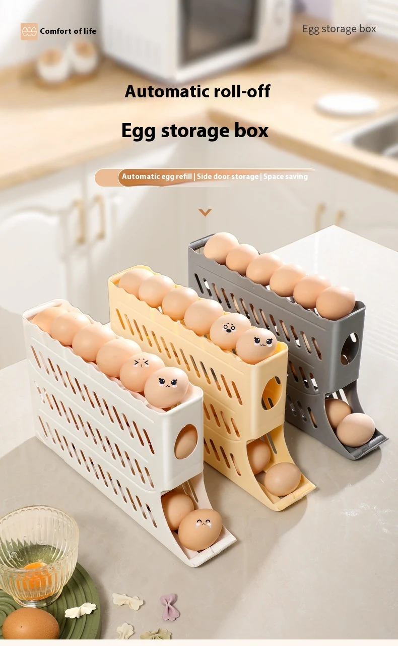 Title 1, Egg Storage Box for Refrigerator Side Door, Aut...
