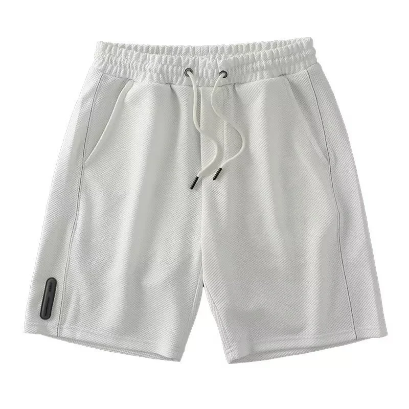 Losse Witte Casual Broek Sportshorts. Comfortabel en veelzijdig voor sport en vrije tijd. Ideaal voor een relaxte look. Perfect voor warm weer. — foto 11