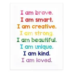 Children's Room Early Education Wall Art Poster Learning Alphabet Numbers Colors Animals Educational Room Decor — photo 1