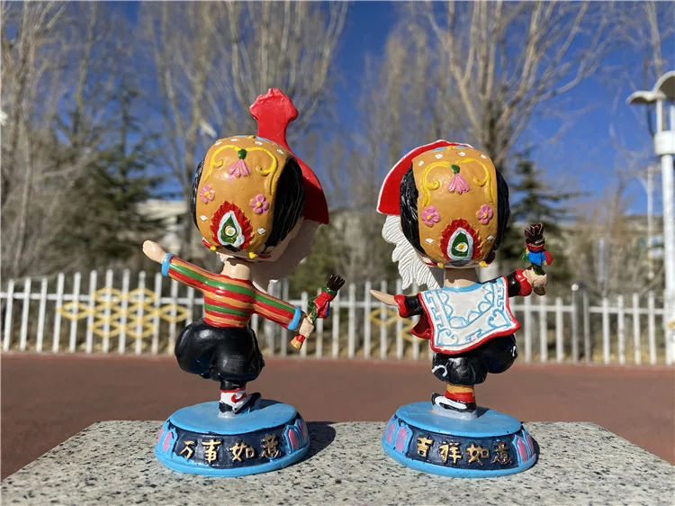 Tibetan Opera Moving Head Mask Car Furniture Ornaments Tibet Travel Souvenirs Unique Home and Car Decoration. — photo 2
