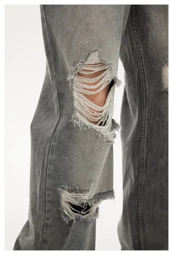 Title 13, Retro Tattered Jeans Jeans For Men And Women