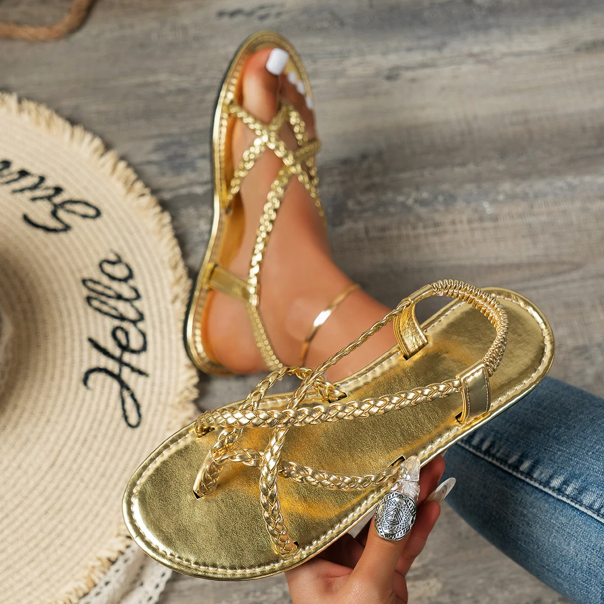 Dames casual platte teenslippers, ideaal voor dagelijks gebruik, comfortabele slippers met open teen, perfect voor warme zomerdagen. — foto 21