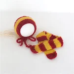 Roupa de fotografia de estúdio para recém-nascidos com cachecol, macia e adorável, perfeita para sessões de fotos memoráveis e ternas. — foto 4