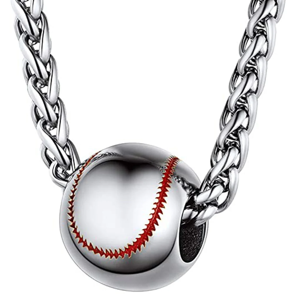 Colar com pingente vazado de beisebol e futebol para fãs de esportes. Presente ideal e exclusivo para amantes do esporte. — foto 7