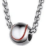 Colar com pingente vazado de beisebol e futebol para fãs de esportes. Presente ideal e exclusivo para amantes do esporte. — foto 7