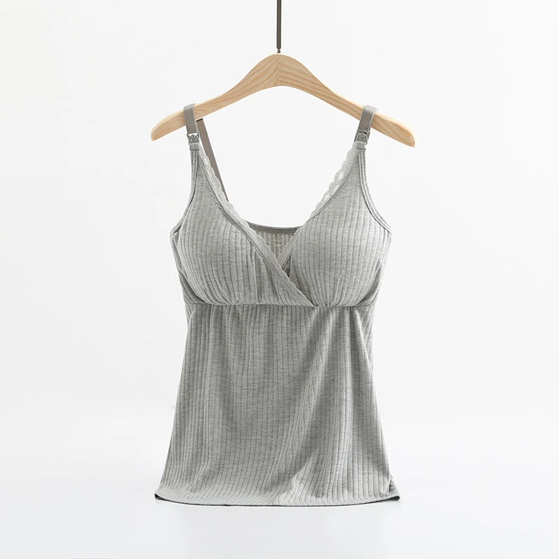 Title 5, Breastfeeding vest with cross elastic bra for c...