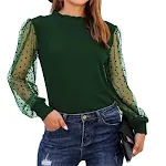 Women's long sleeve mesh patchwork top, a stylish and breathable choice perfect for layering or creating a unique, moder — photo 8