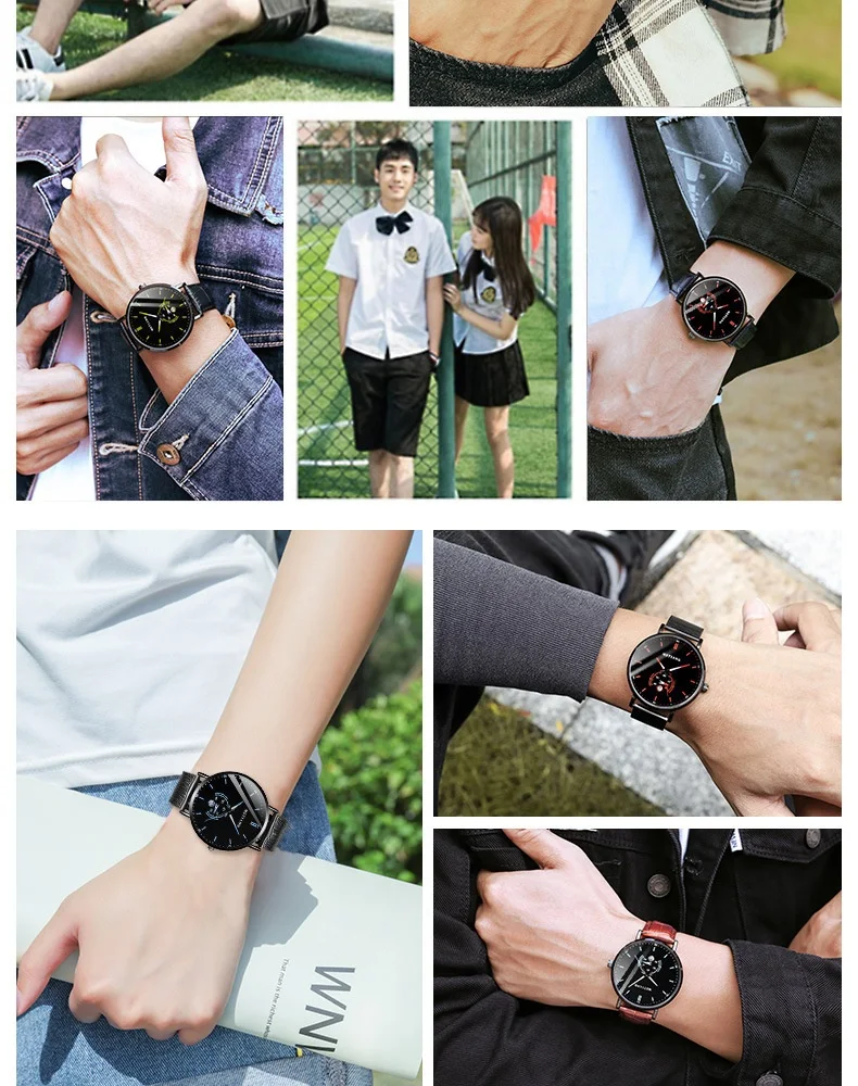 Title 6, Trade Watch Elegante Cinturón Negro con Tecnolo...