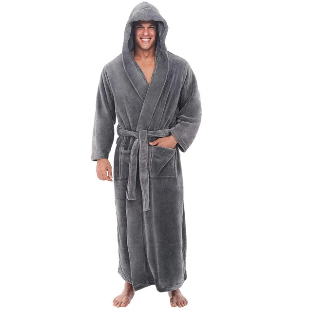 Title 5, Long-sleeved longer bathrobe gown for ultimate ...