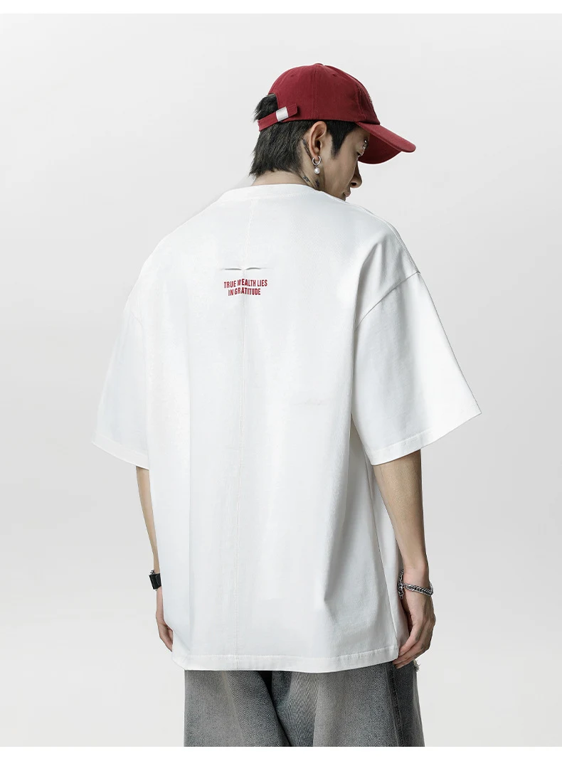 Title 7, Camiseta Patchwork Tridimensional Hombre Verano...