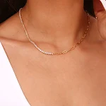 Conjunto elegante de colar, pulseira e brincos em aço inoxidável com banho de ouro 18K e zircônias, ideal para adicionar um toque de sofisticação ao seu visual. — foto 15