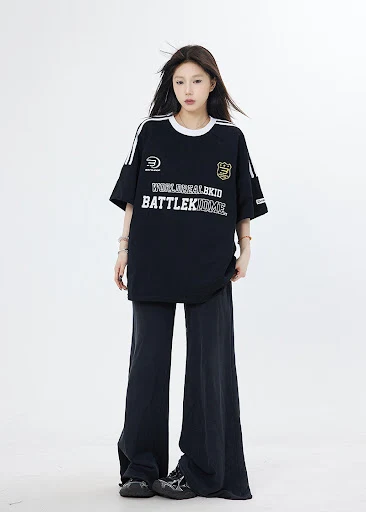 Title 14, American Letter Embroidered Short Sleeve