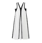 V-neck Color-block Double-sided Wear Dress — photo 5