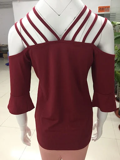 Title 4, Womens One Shoulder Flared Sleeve T Shirt