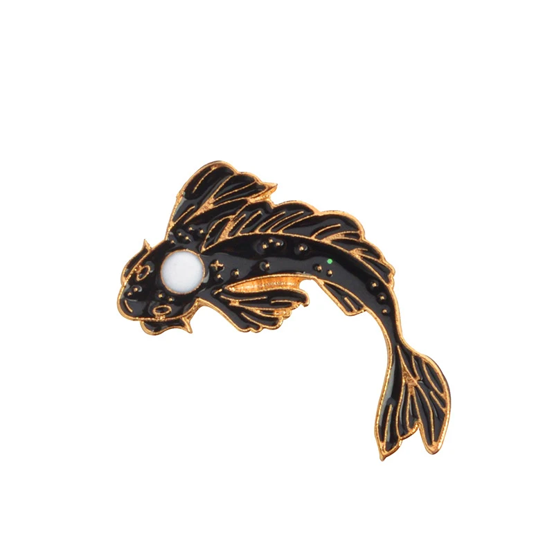 Vierkleurige Good Luck Koi Alloy Oil Drip Accessoires Broche. Deze broche brengt geluk en voegt een unieke stijl toe aan je outfit. — foto 2