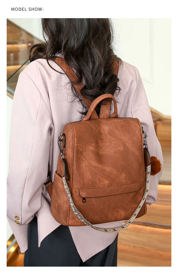 Title 6, Mochila Casual PU Versátil para Mujer Ideal par...
