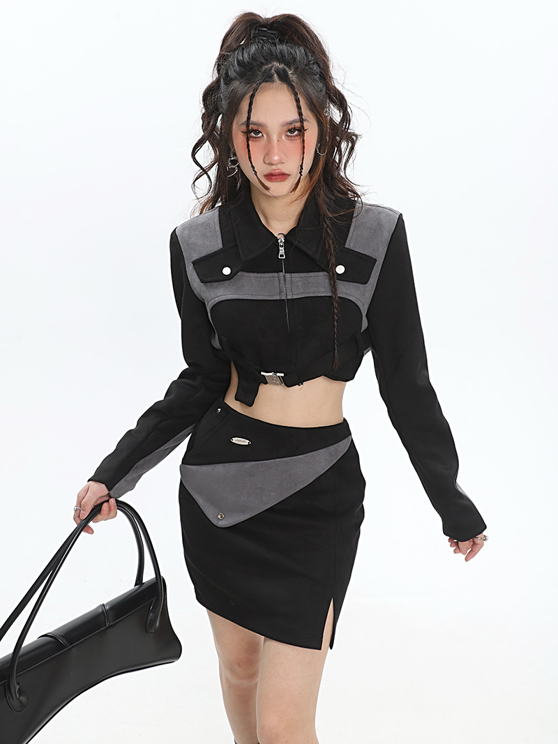 Title 9, Set Fashion Spicy Girl, cappotto corto con zip ...