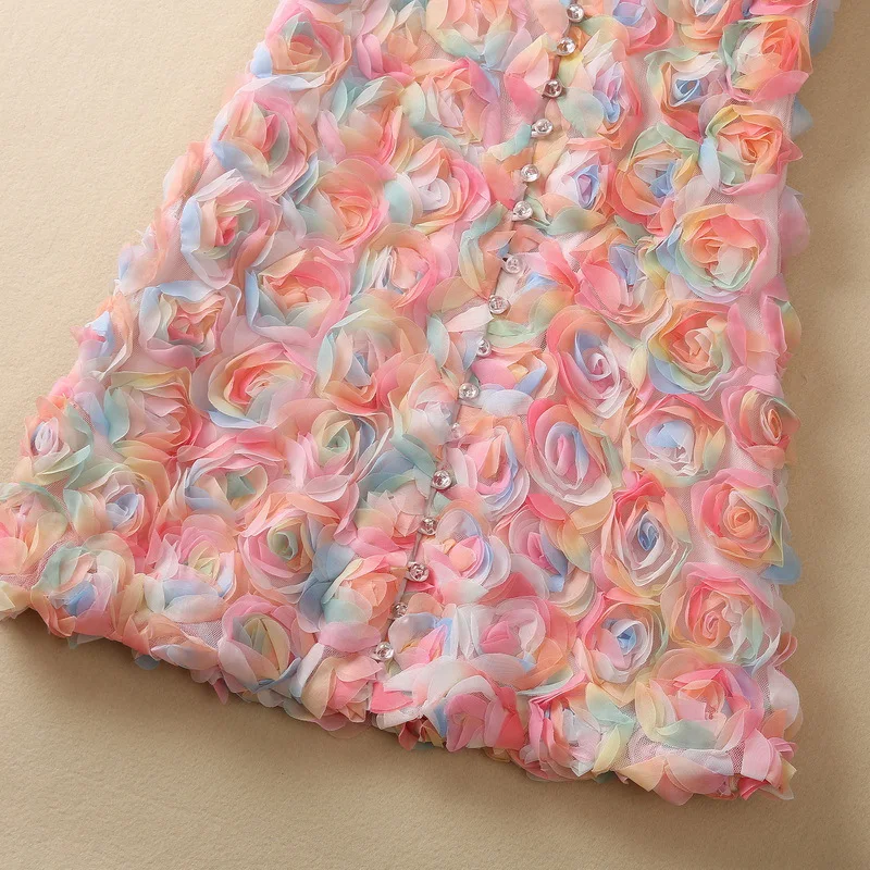 Title 14, V-neck Puff Sleeve Mesh Dress